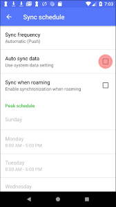 Android Sync Settings Frequency