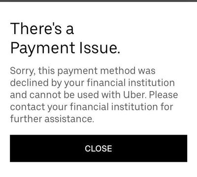 Avoid Having Your Debit Card Rejected by Uber