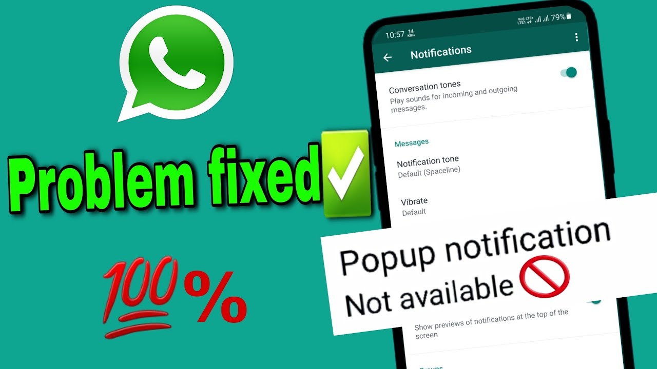 Simplest Steps to FIx Pop Up Notification In Whatsapp 2022