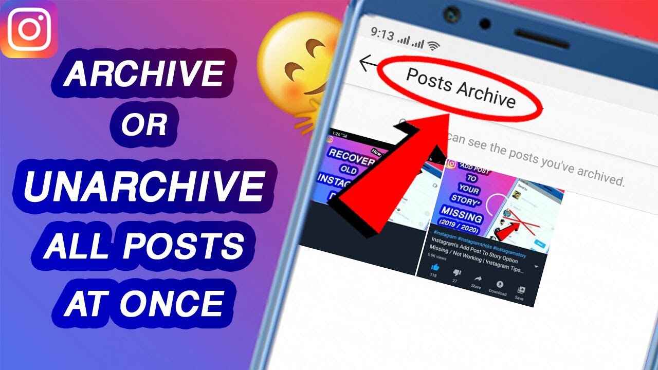 How To Archive All Ig Posts