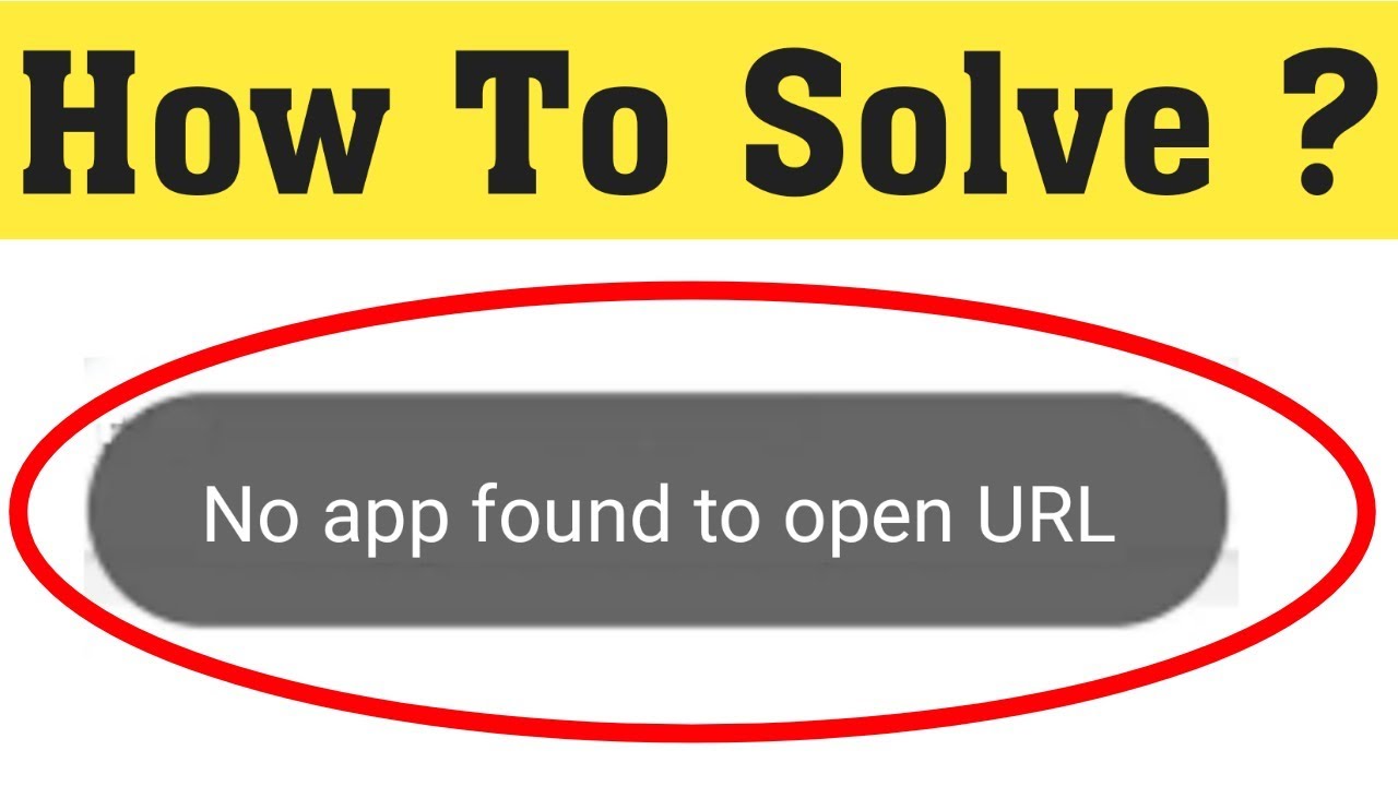 No App Found To Open Url
