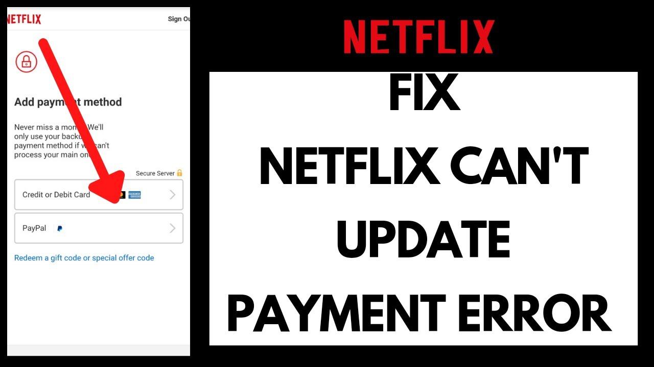 troubleshoot Netflix payment issues