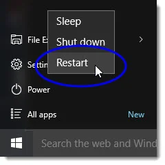 Restart your computer